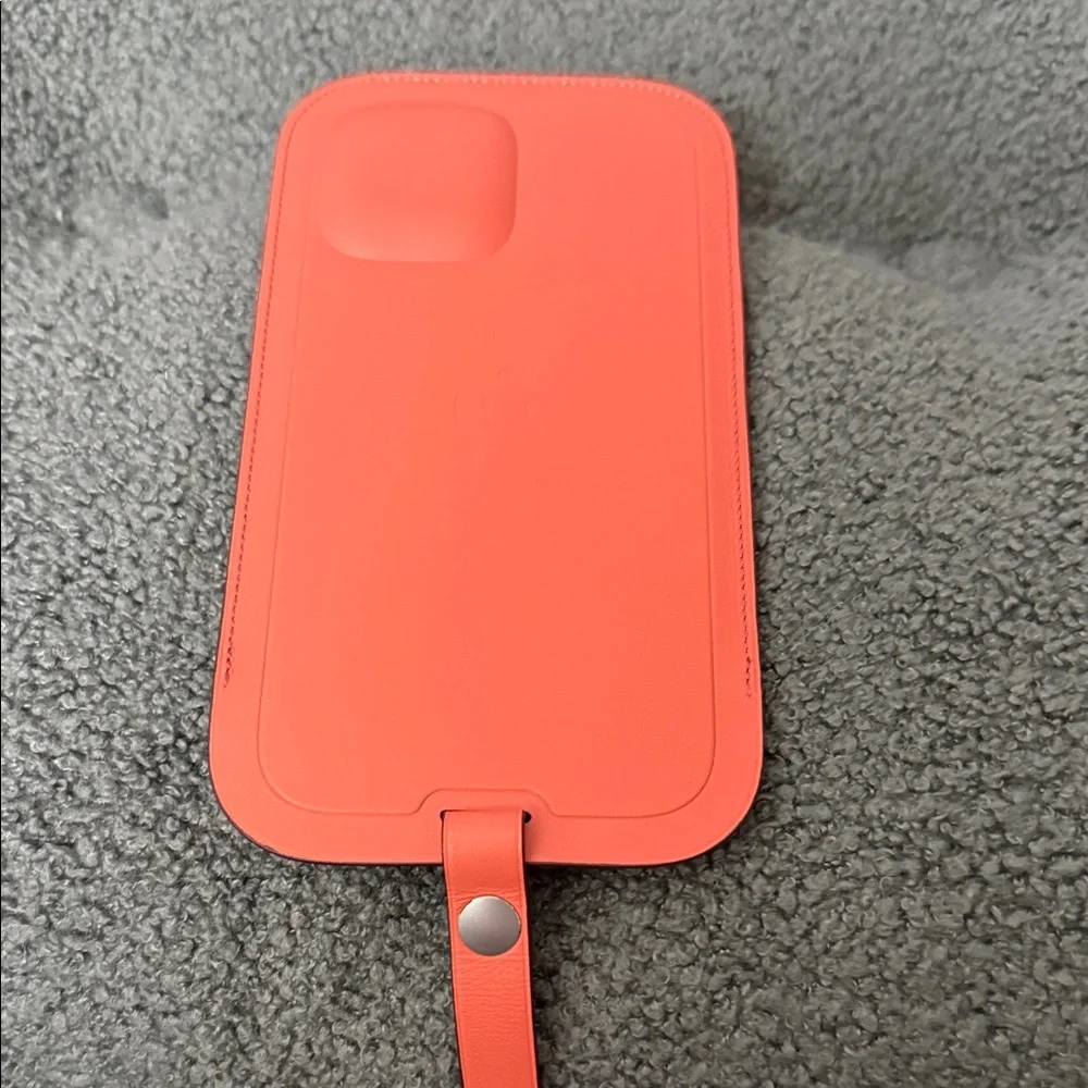 Apple Orange Leather Phone Case